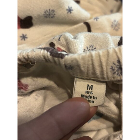 LL Bean Pajama Flannel Pants Medium Dog Lab Christmas Drawstring Waist - Picture 10 of 10